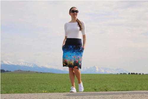 Krátka sukňa "nočná lúka" — foto 2