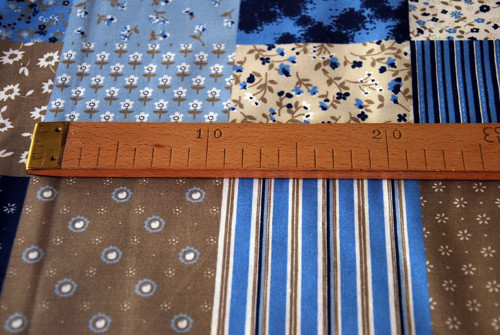 Bavlněné plátno patchwork, modrá — foto 4