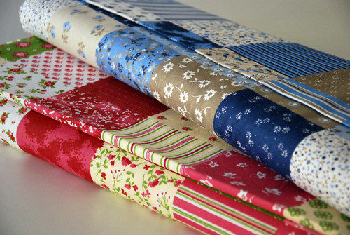 Bavlněné plátno patchwork, modrá — foto 5
