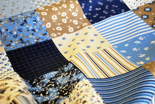 Bavlněné plátno patchwork, modrá — foto 3