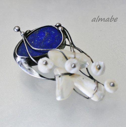 Brož (Lapis Lazuli a perleť) — foto 3