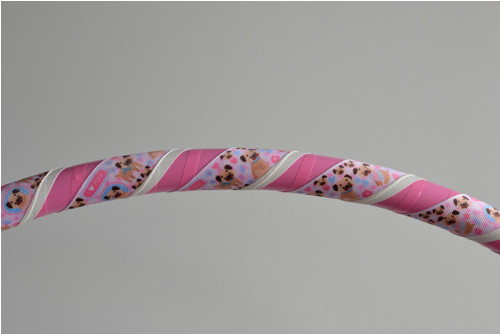 Obruč na hooping Pejsci-růžová 80 cm — foto 2
