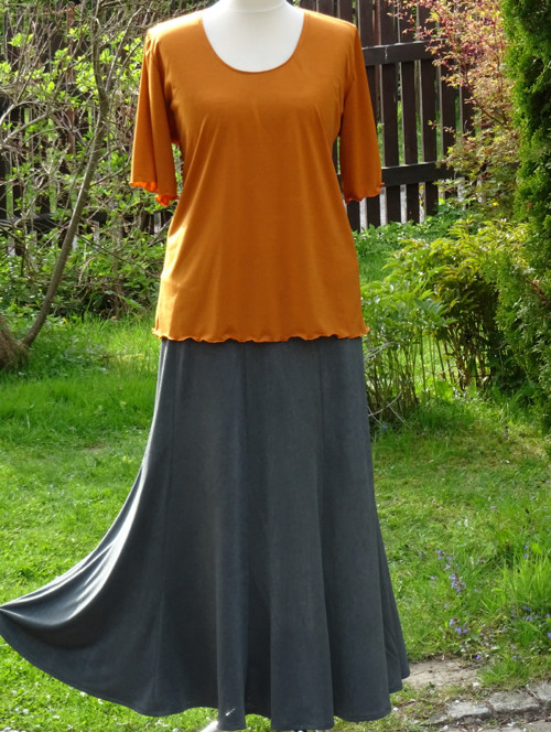 Dlouhá sukně-tmavě olivová — foto 2