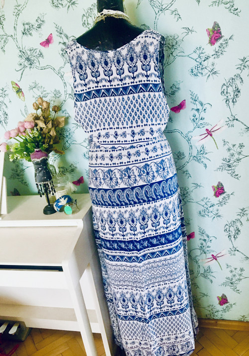 Šaty boho modrobílé — foto 5