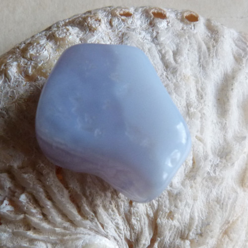 Chalcedon modrý krajkový - 3,3 cm - Extra! — foto 5