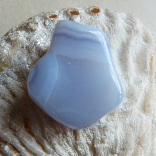 Chalcedon modrý krajkový - 3,3 cm - Extra! — foto 4