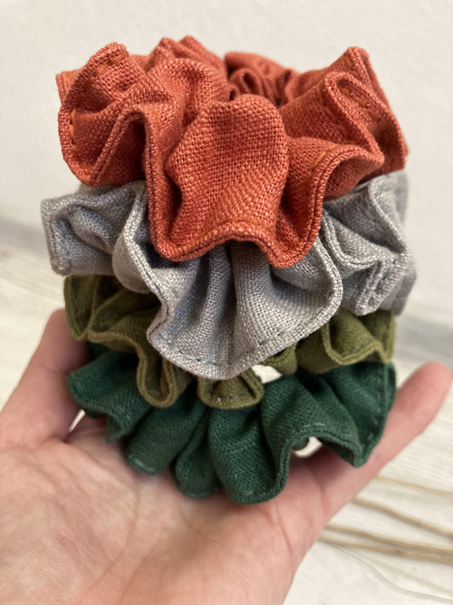 Ľanové scrunchies — foto 4