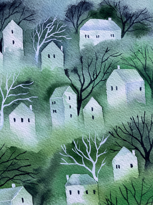 Originál ilustrácia Zelená dedinka — foto 4