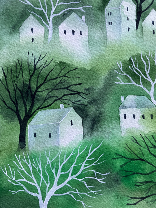 Originál ilustrácia Zelená dedinka — foto 5