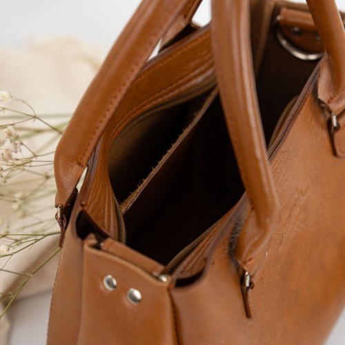 Kožená kabelka Stella Mini Style (brandy brown) — foto 6