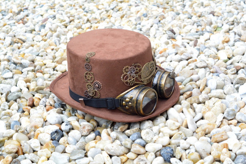 Klobouk ve stylu Steampunk hnědý — foto 2