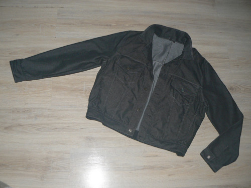 Pánská černá džínová bunda - vel. M — foto 3