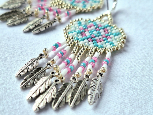 Dream Catchers Beaded Earrings — foto 2