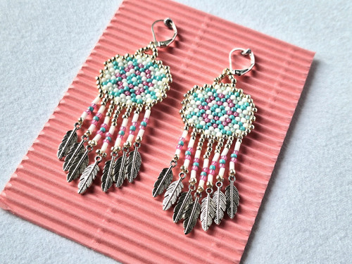 Dream Catchers Beaded Earrings — foto 4