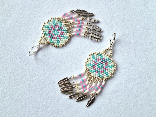 Dream Catchers Beaded Earrings — foto 5