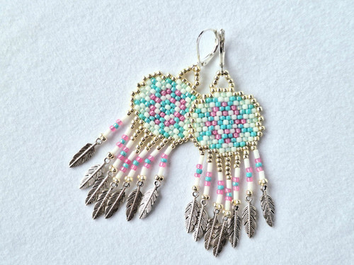 Dream Catchers Beaded Earrings — foto 3