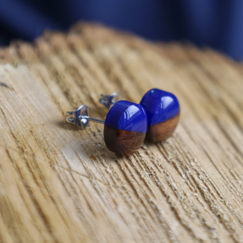 Náušnice dřevo 10 mm — foto 2