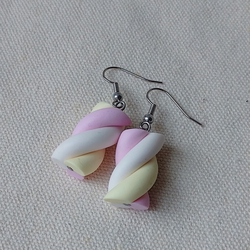 Marshmallow, náušnice (nerez. ocel) — foto 2