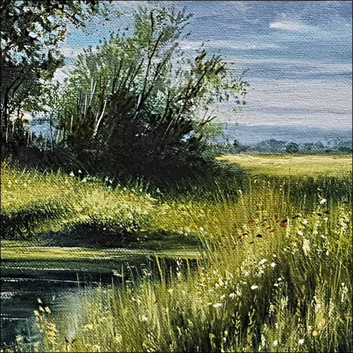 Kvetoucí břeh 50x40cm — foto 3