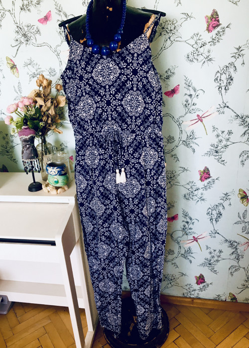 Overal boho modrobílý — foto 4