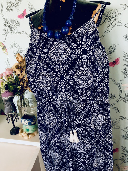 Overal boho modrobílý — foto 2