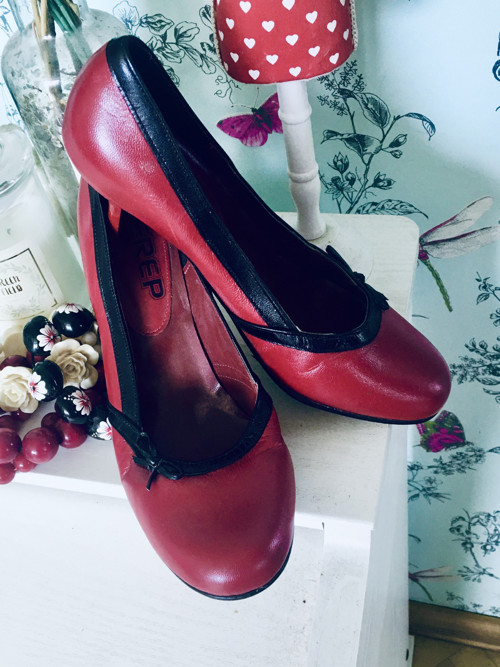 Střevíčky kožené vintage look — foto 2