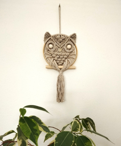Macramé Sova v kruhu — foto 3