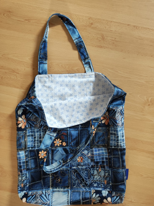 Taška motiv Denim patchwork. — foto 2