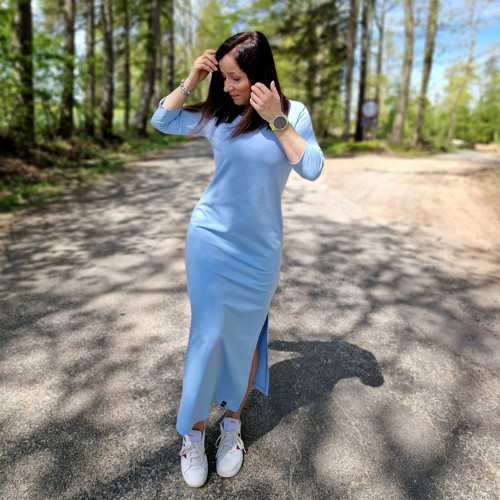 Světle modré dlouhé šaty Zoe ...M — foto 3