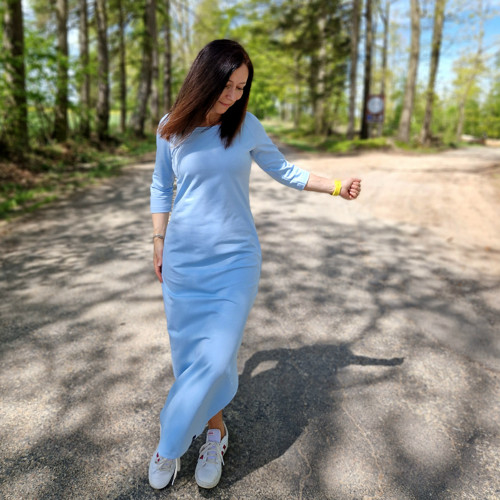 Světle modré dlouhé šaty Zoe ...XL — foto 2