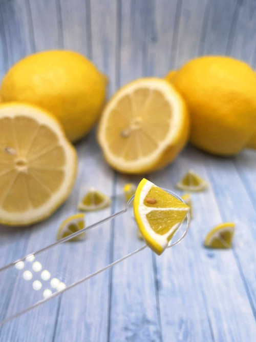 Náušnice citrony čtvrtky napichovací — foto 2