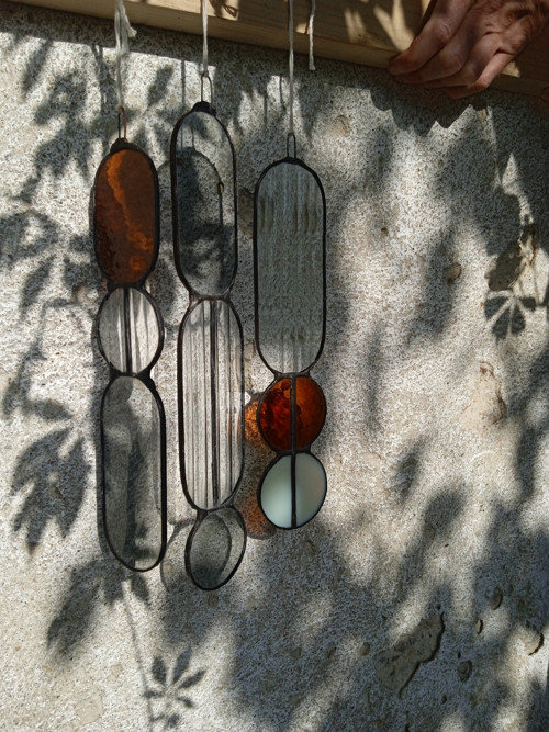 Minimalistická vitráž - oválky — foto 2