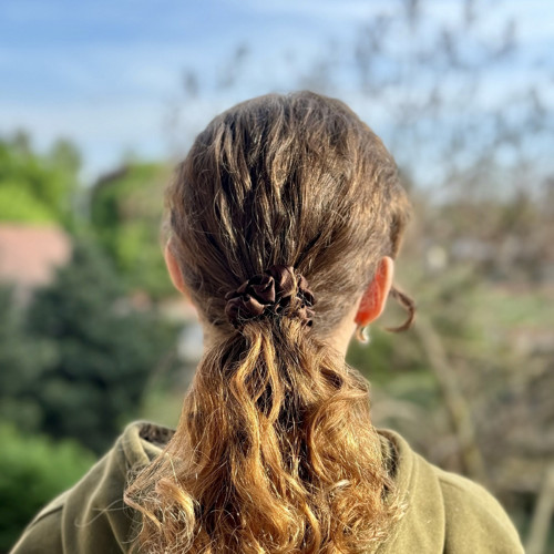 CHOCOLATE - hedvábná scrunchie MINI — foto 2