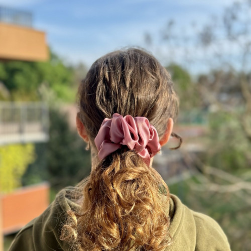 DUSTY PINK - hedvábná scrunchie JUMBO — foto 5
