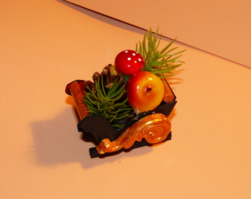 Mini dekorační saně šiška — foto 3
