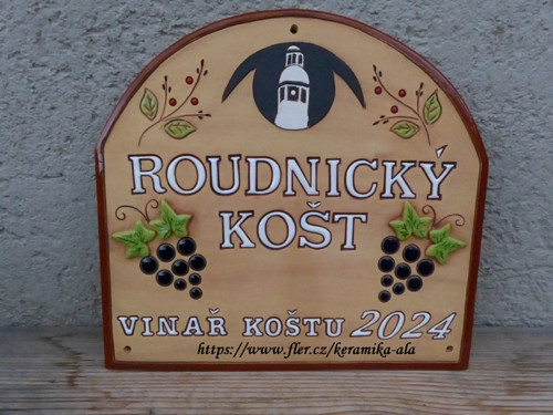 Keramická cedule půloblouk větší / na obj. — foto 4
