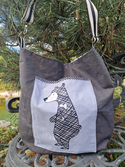 * THICKET GINGIBER ... lněná taška*cross*bag*vak — foto 5