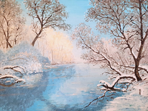 Obraz " Řeka v zimě " — foto 2