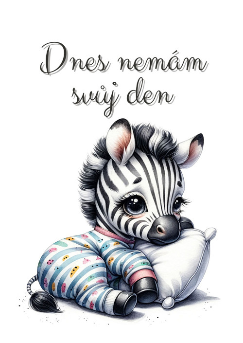 Milníkové kartičky - roztomilá ZEBRA — foto 6