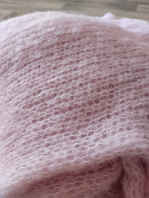 Růžový svetr alpaka/hedvábí — foto 5