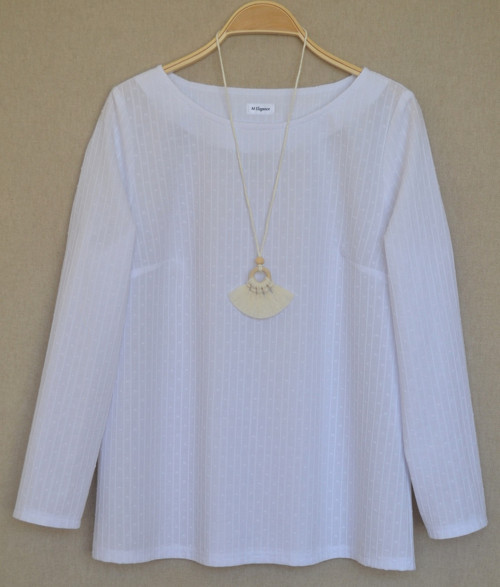 Macramé náhrdelník - smetanová — foto 3