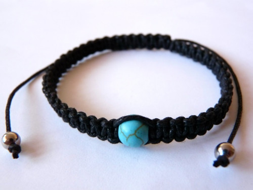 Náramek Shambala - Tyrkenit + Ocel — foto 3