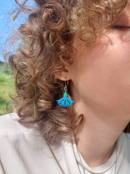 Visací chrpy-náušnice — foto 2