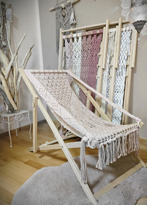 Macramé LEHÁTKO LENY s područkami — foto 5