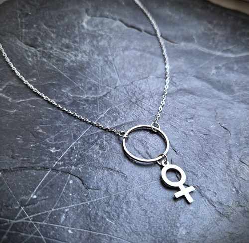 Ocelový náhrdelník*karma*symbol,,ona,, — foto 3
