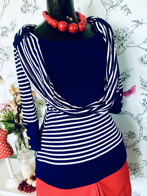 Top chic pruhovaný — foto 2