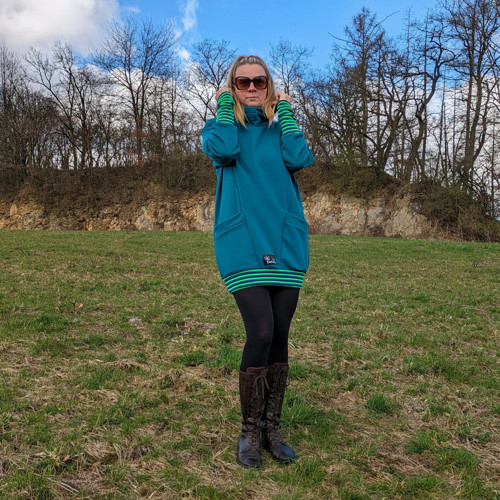 Mikina TULP smaragd pruh — foto 2