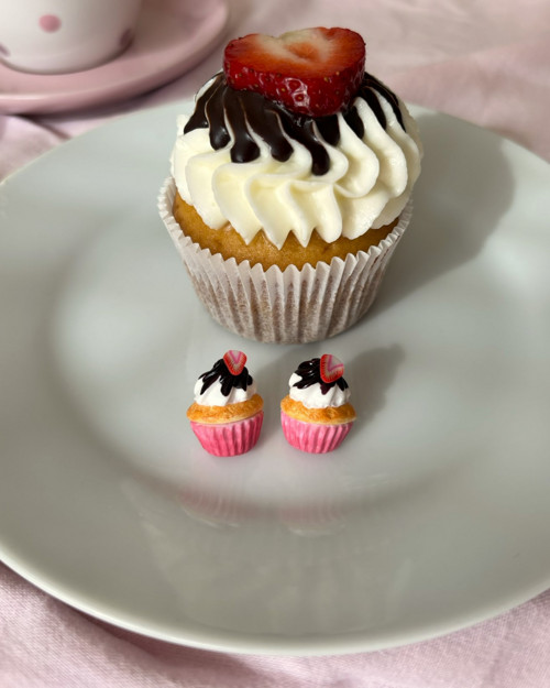 Náušnice DEWEWE dva cupcaky (pecky) — foto 3