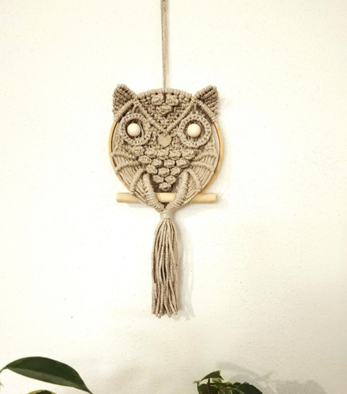 Macramé Sova v kruhu — foto 2