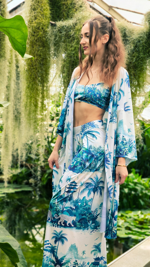 Kimono Pagodas bielo modre — foto 6